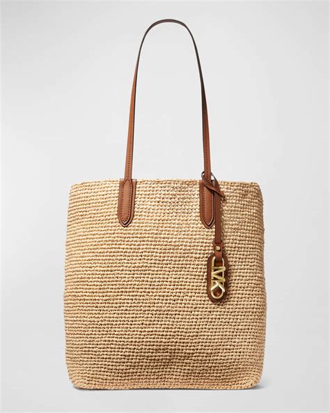 michael kors straw handbag|michael kors north south tote.